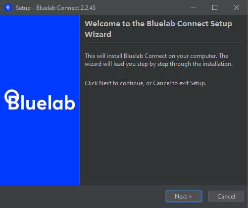 Bluelab Connect setup wizard 